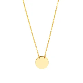 14K Gold So You Mini Disc Adjustable Necklace
