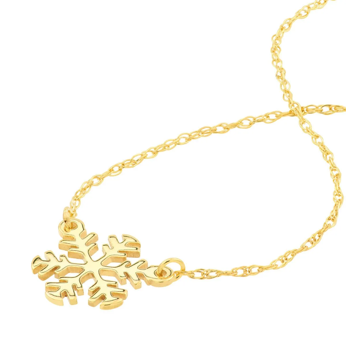 14K Gold So You Mini Snowflake Adjustable Necklace