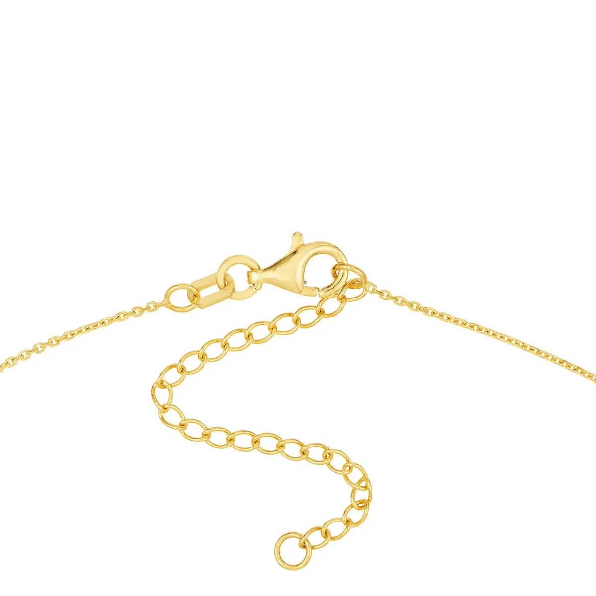 14K Yellow Gold Pettie Carabiner Links Adjustable Necklace