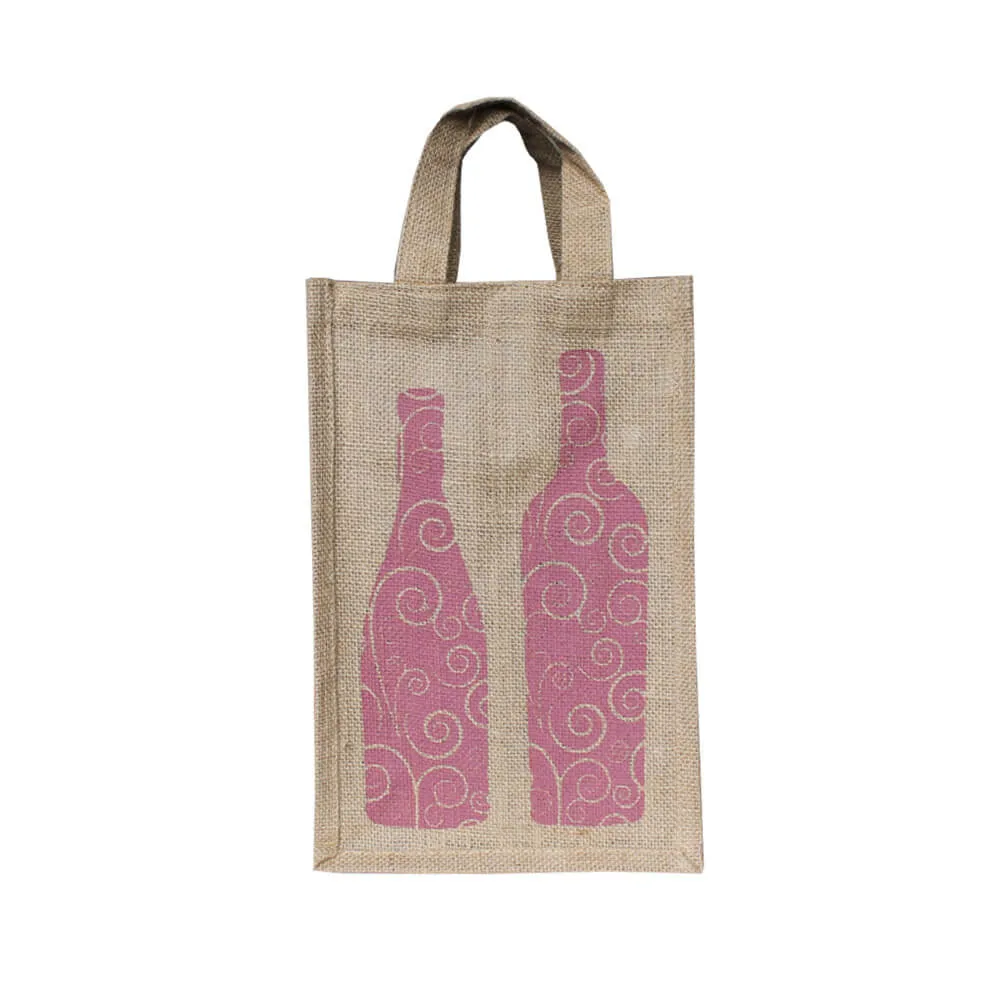 2 Bottle Printed Bag