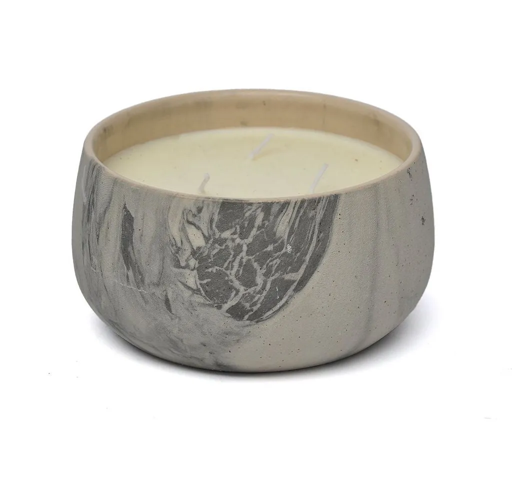 24oz Gray Three-Wick Floral Scented Candle | Scented Candle | Floral Candle | Hostess Gift