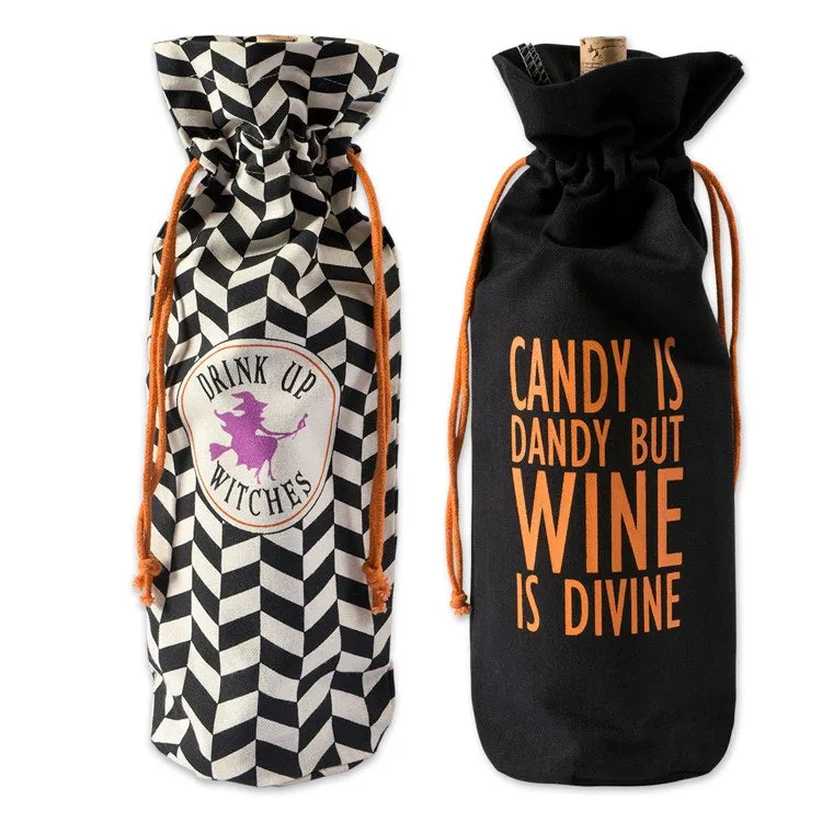 All Hallows Eve Wine Bags Set of 2 Assorted