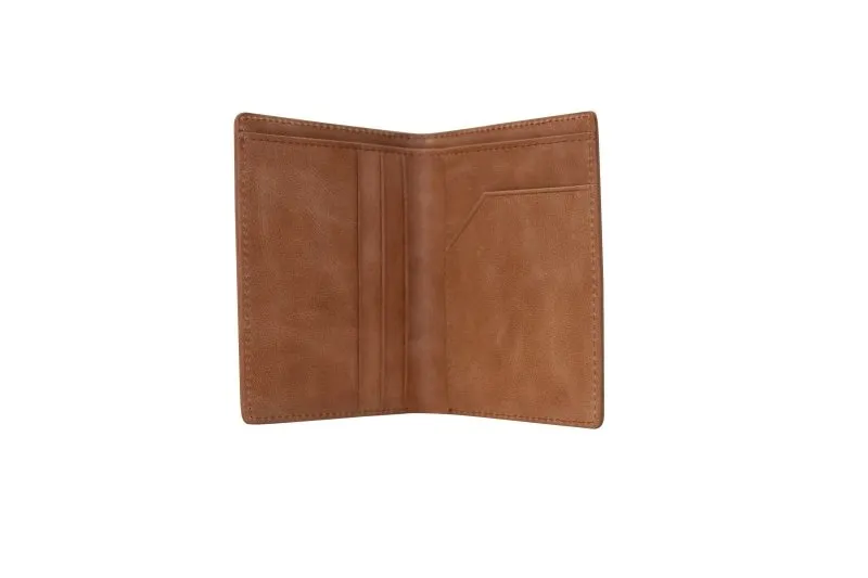 Antonio Falcone Brown Minimalist Rfid Blocking Custom Bifold Slim Genuine Leather Mens Wallet