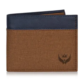 Bi-Fold Casual Blue Wallet for Men (Blue,Grey)