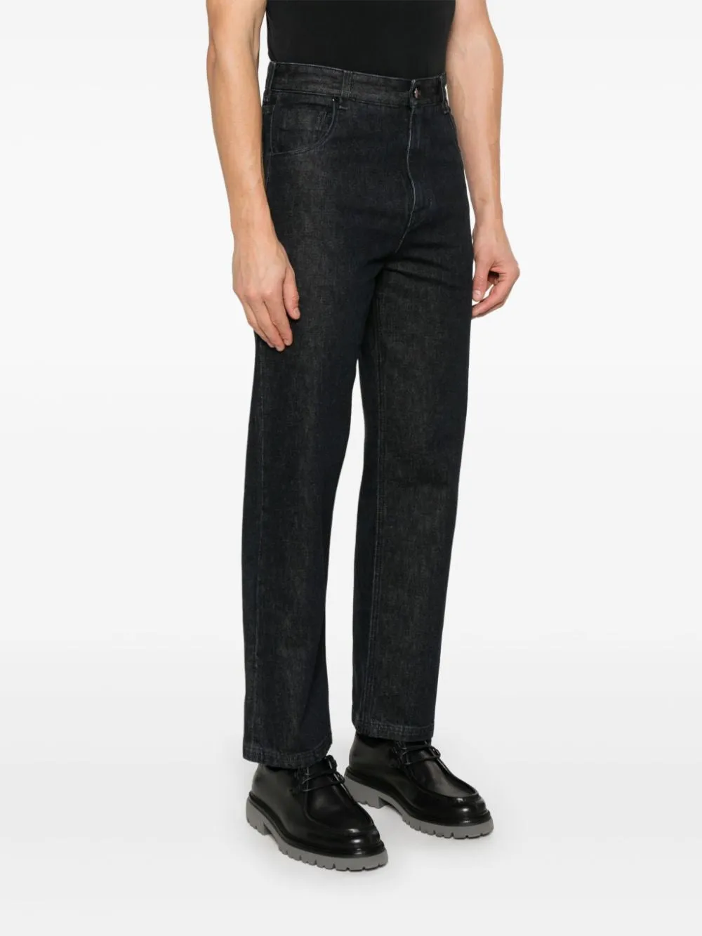 BLACK DENIM REGULAR JEANS