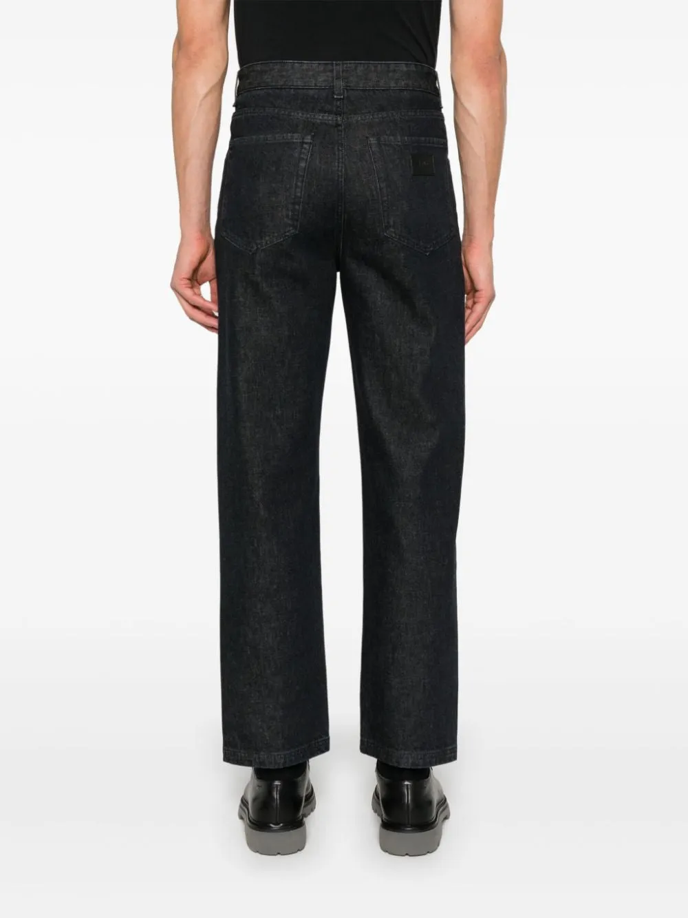 BLACK DENIM REGULAR JEANS
