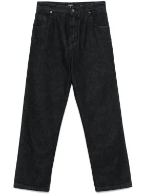 BLACK DENIM REGULAR JEANS