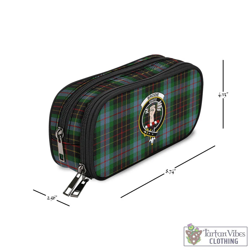 Brodie Hunting Tartan Pen and Pencil Case with Family Crest
