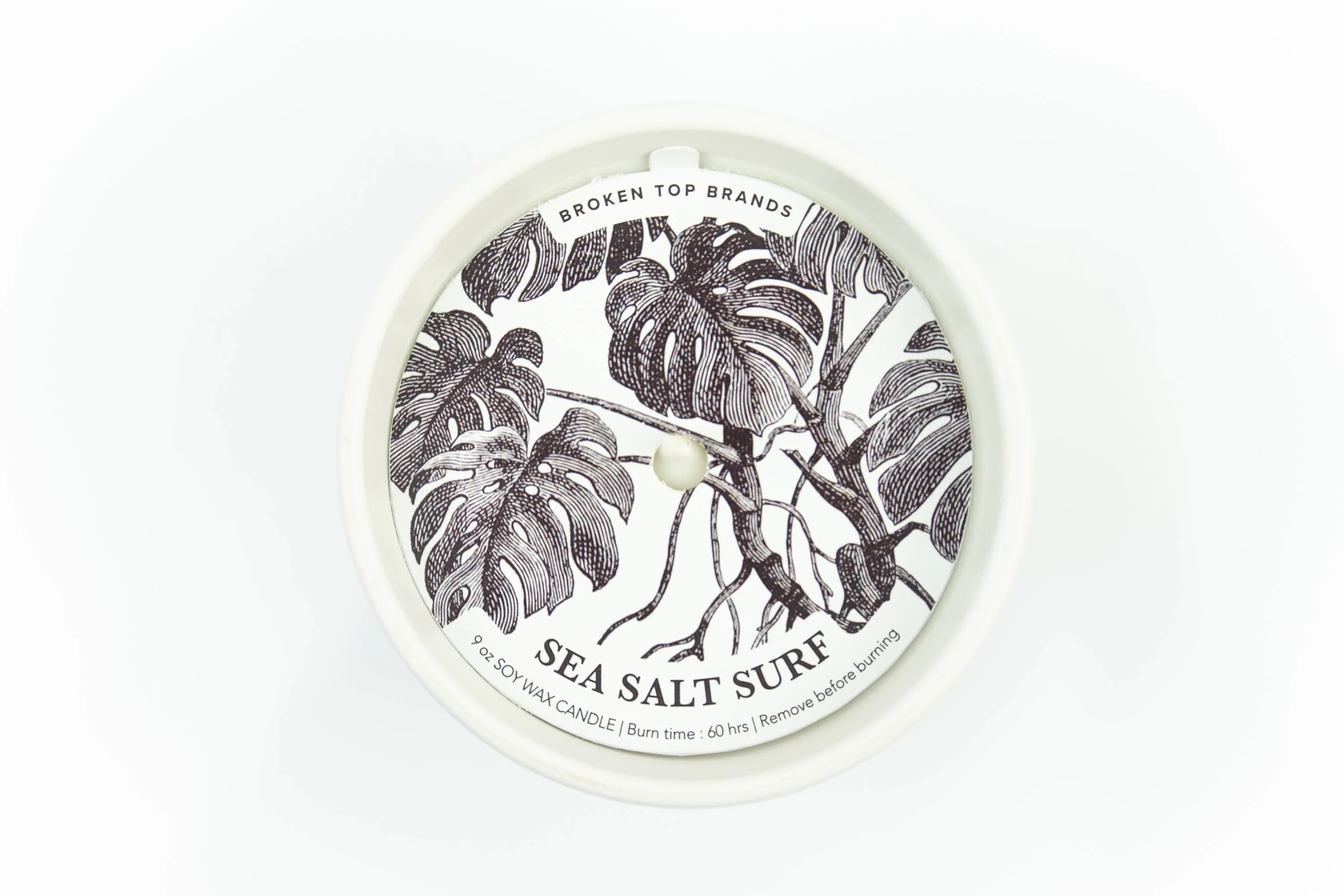 Broken Top Brands - Ceramic Botanical Soy Candle - Sea Salt Surf - 10 oz