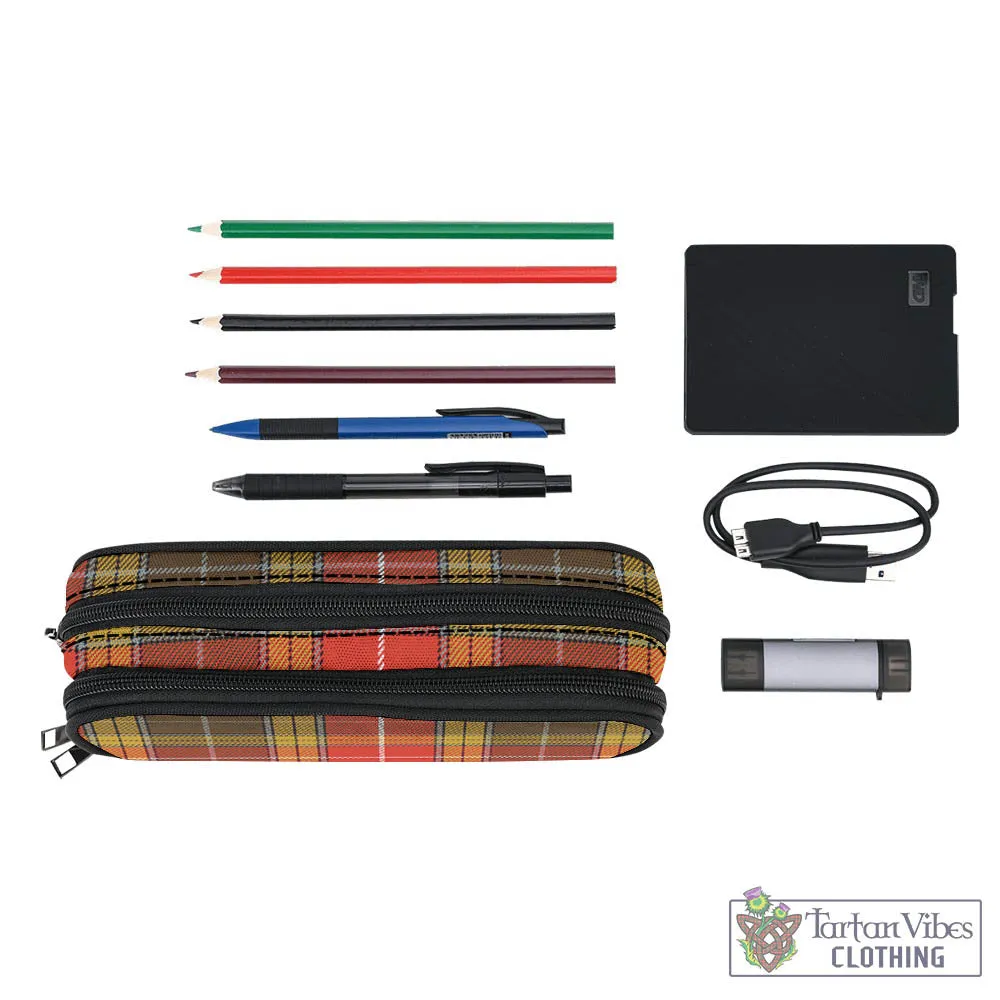 Buchanan Old Set Weathered Tartan Pen and Pencil Case
