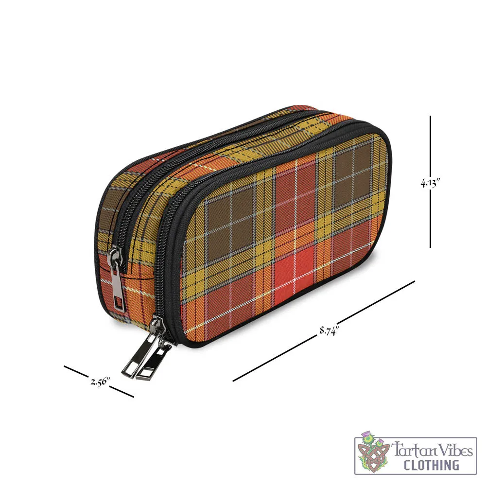 Buchanan Old Set Weathered Tartan Pen and Pencil Case