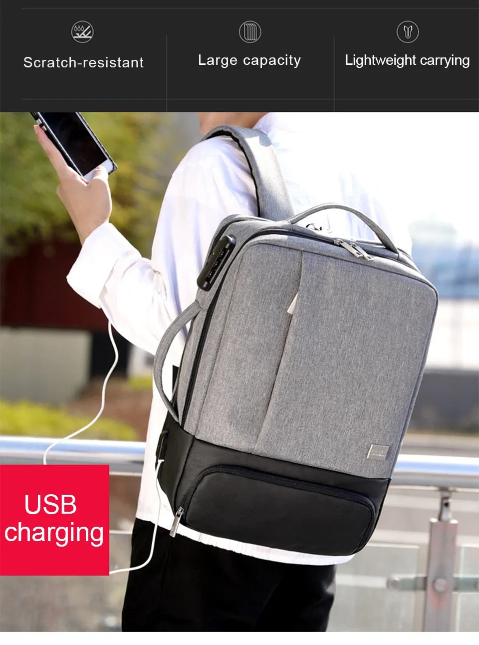 Business Backpack Men Anti Theft