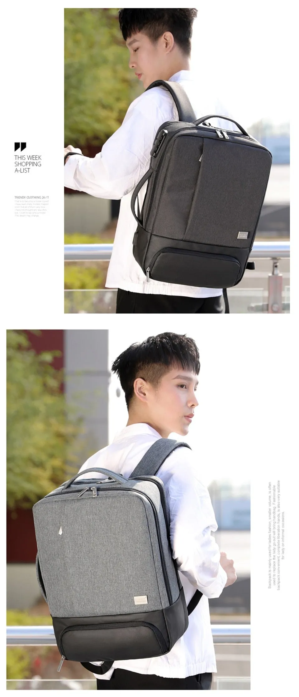 Business Backpack Men Anti Theft