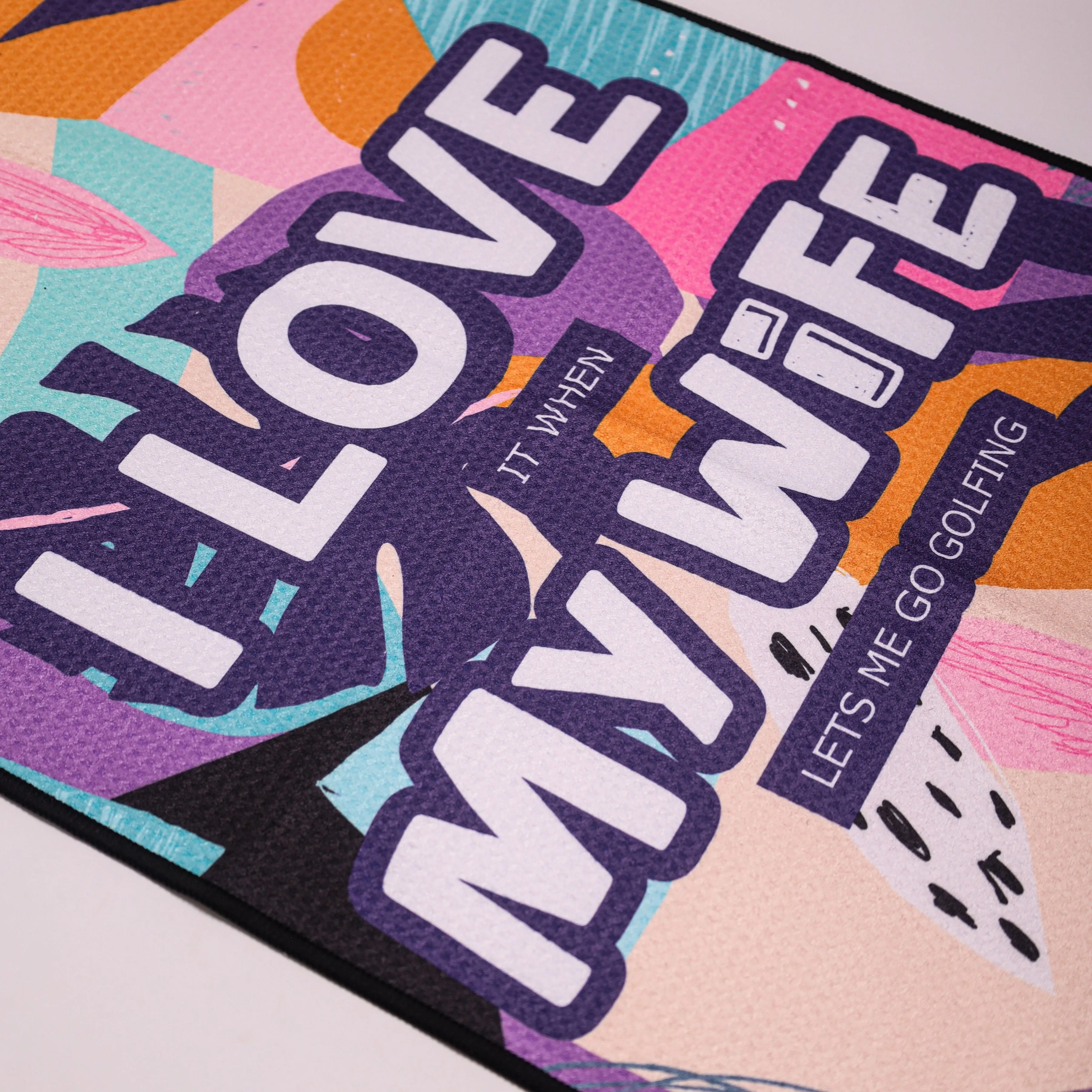 CA Waffle Golf Towels | I Love My Wife