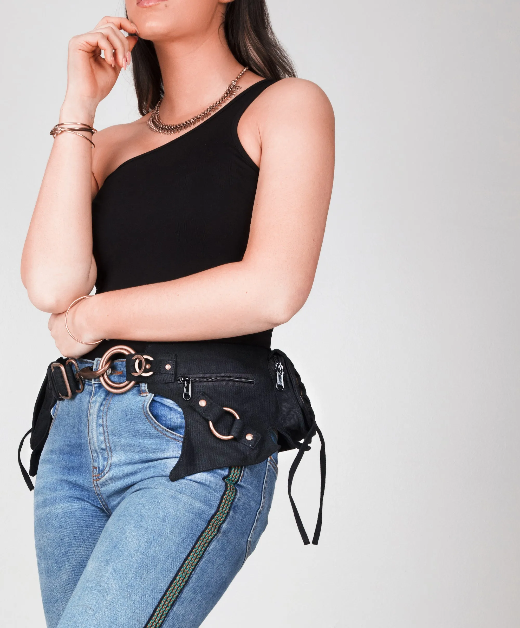 Canvas Corset Belt - Brown
