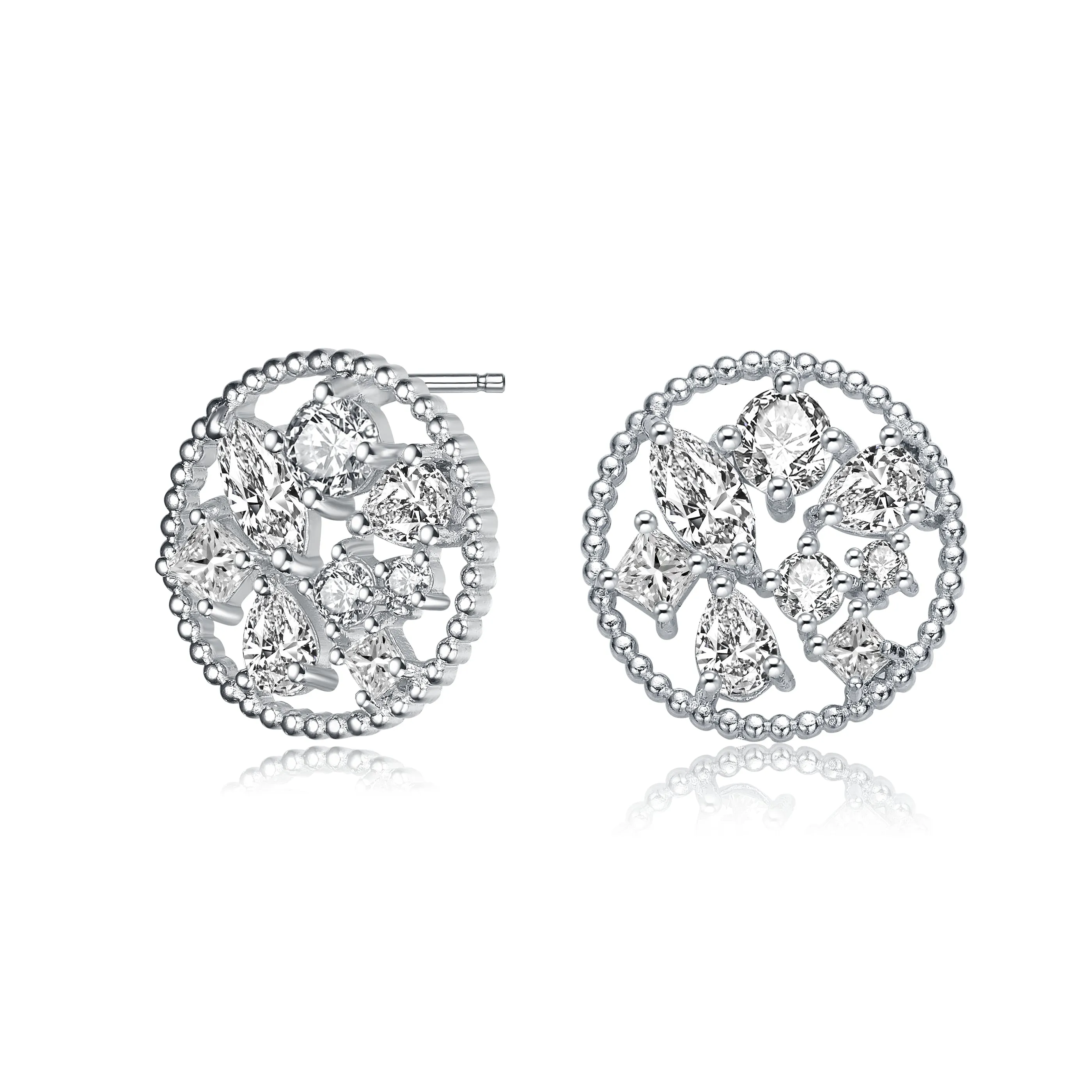 Clermont Lace Round Earrings