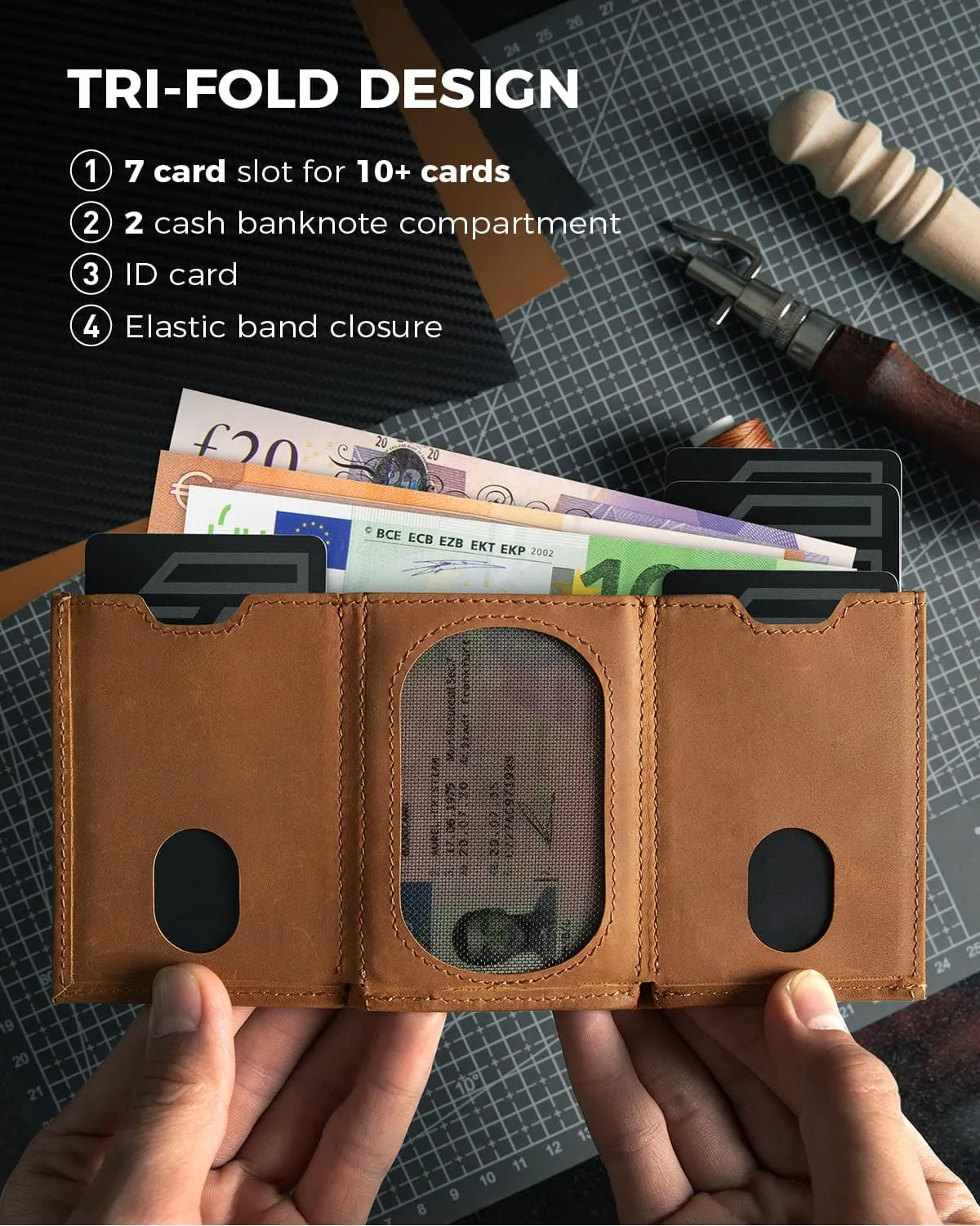 DDS I - Tri-Fold Slim Credit Card Wallet