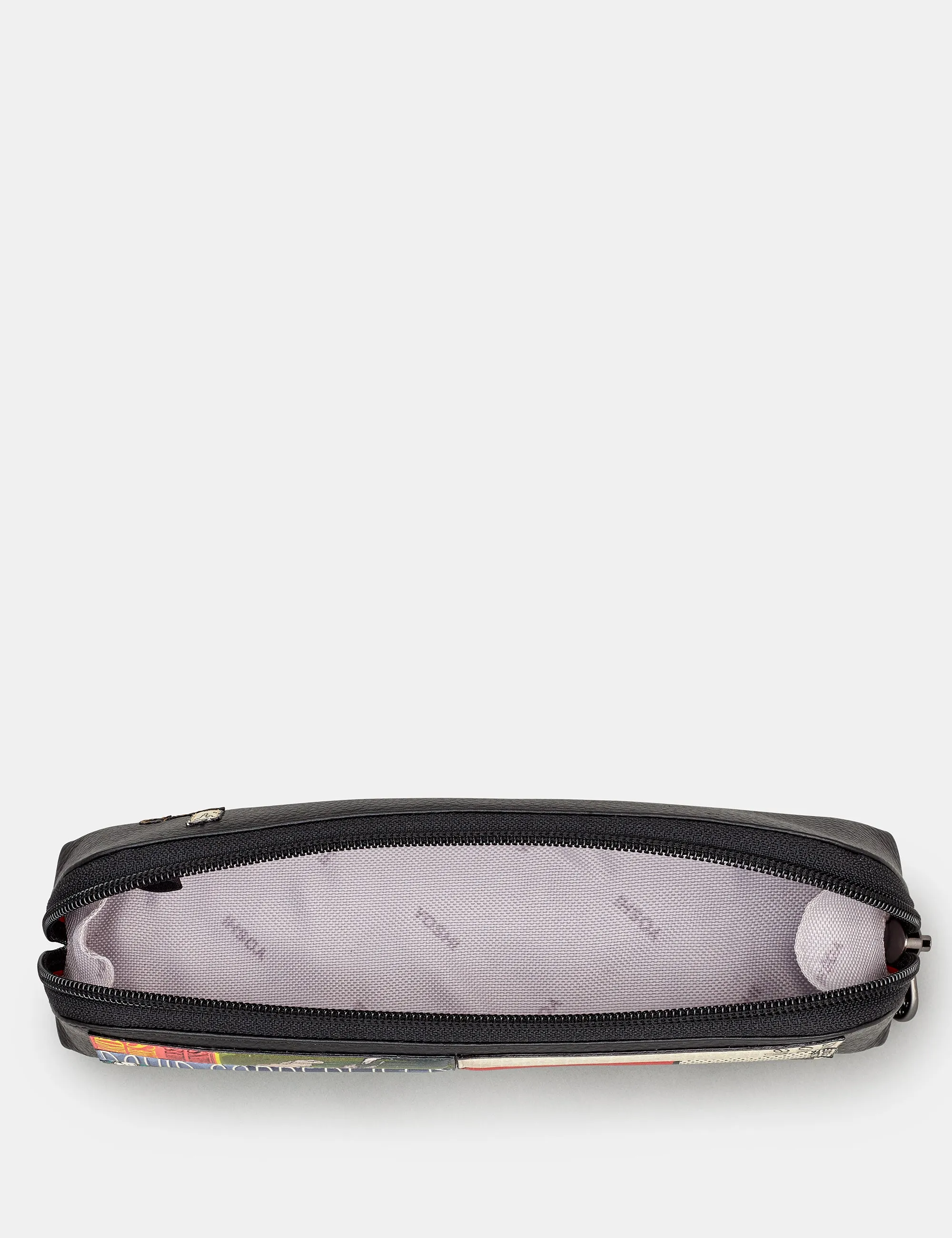 Dickens Bookworm Black Leather Pencil Case
