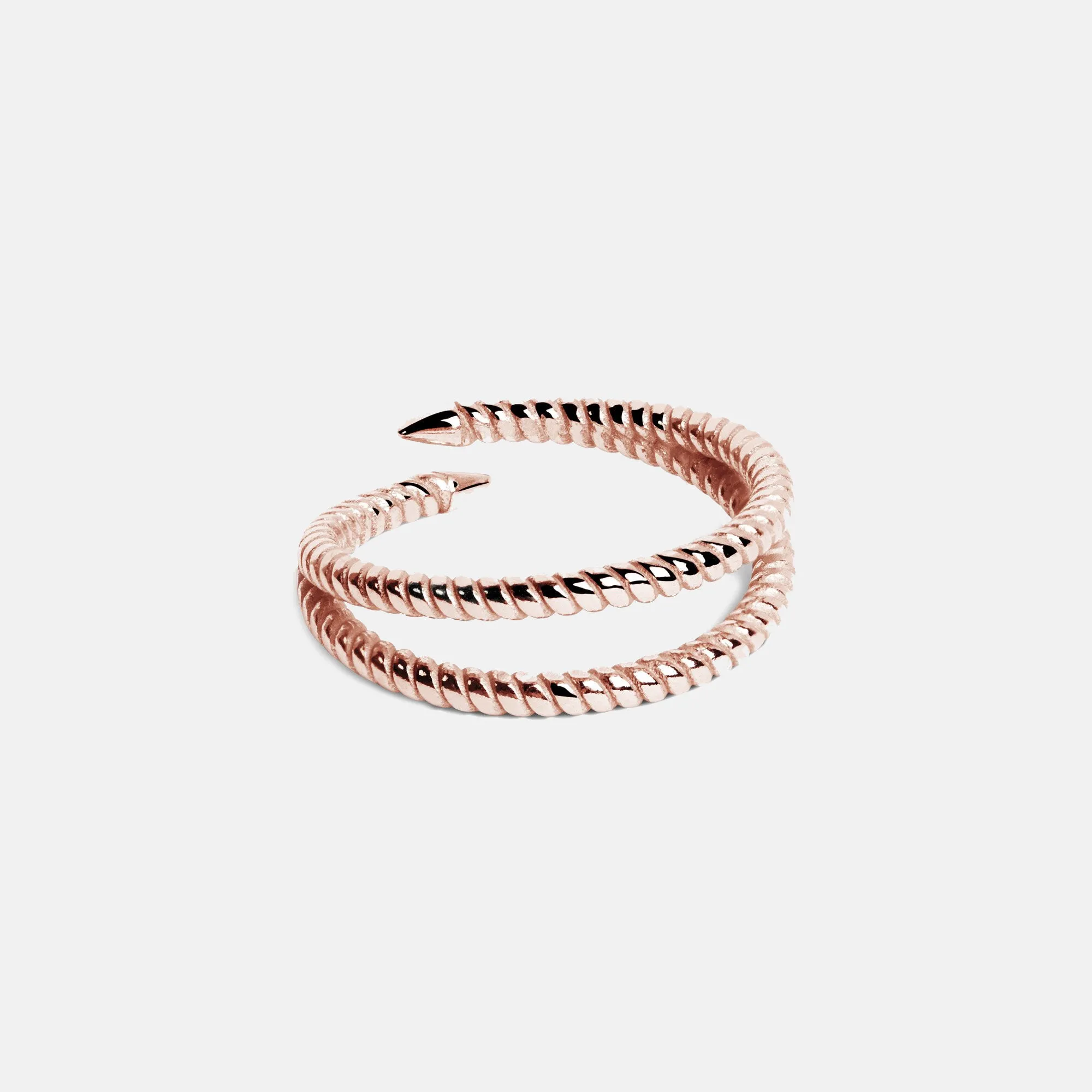 Doble Twist Rose Gold Ring