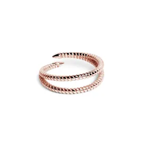Doble Twist Rose Gold Ring