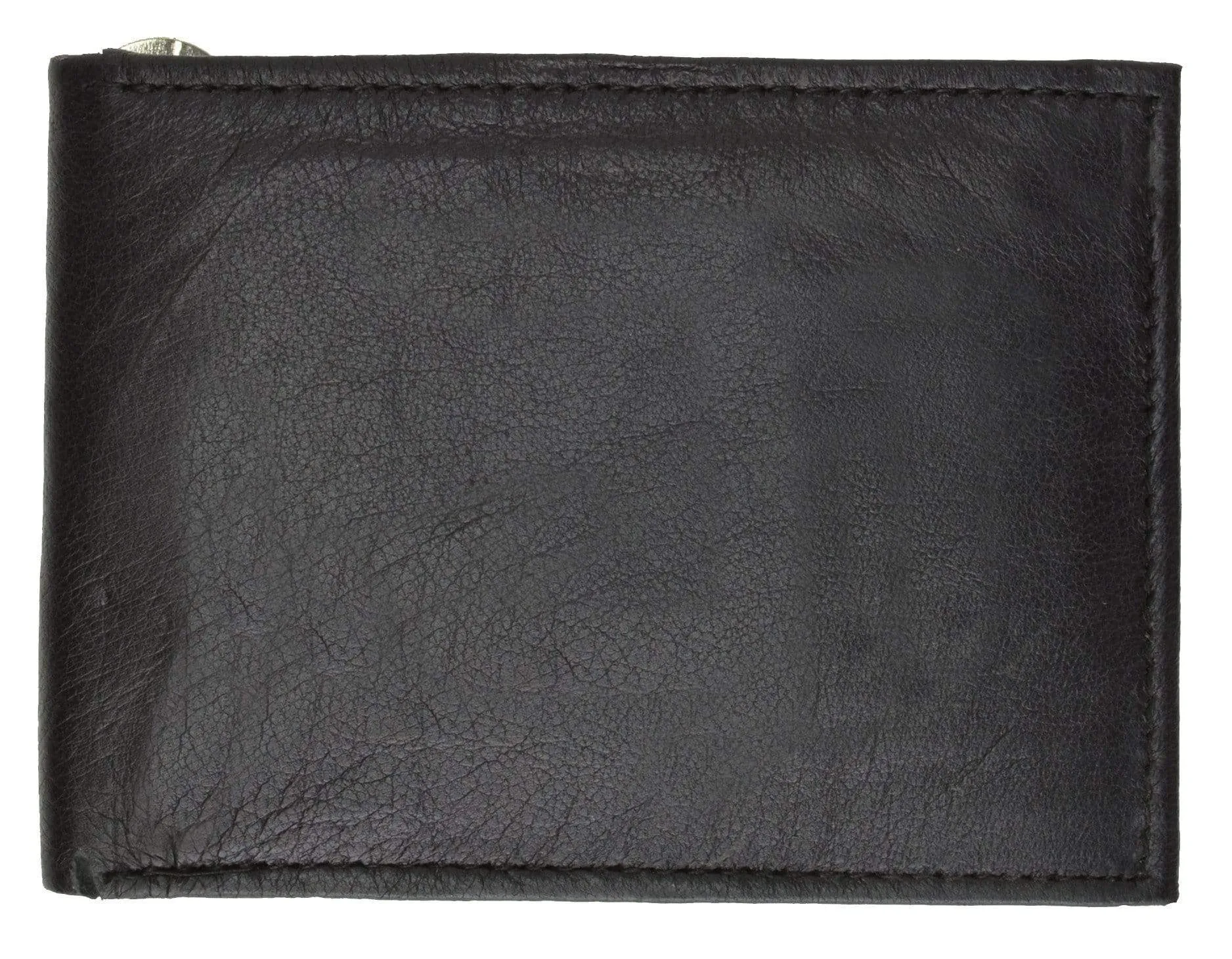 Genuine Lambskin Soft Leather Money Clip with Credit Card Holder 62 (C)