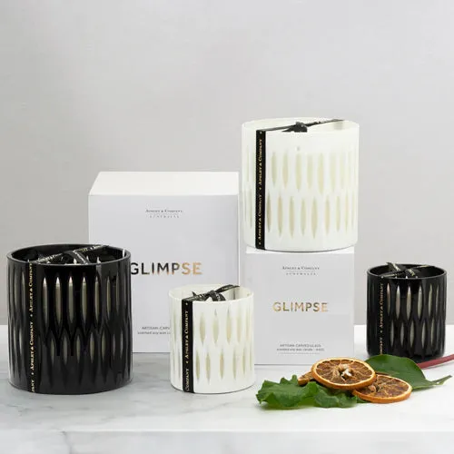 Glimpse Blanc Luxury Candle 440g by Apsley and Company