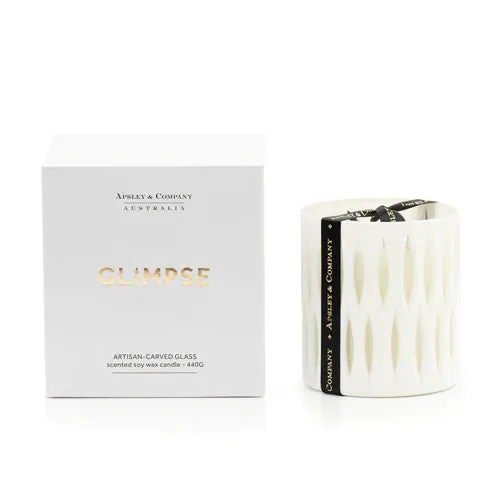 Glimpse Blanc Luxury Candle 440g by Apsley and Company