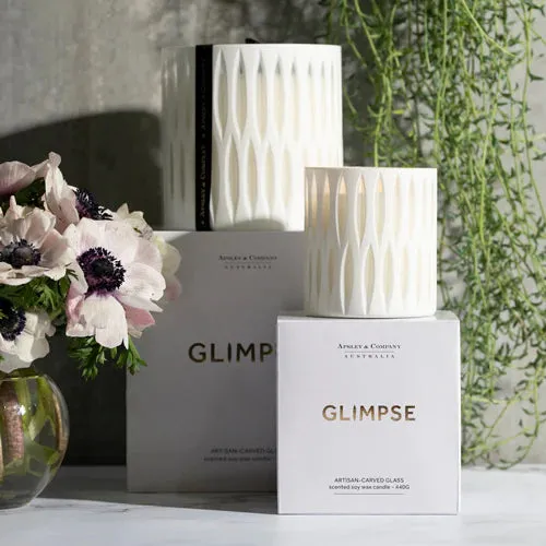 Glimpse Blanc Luxury Candle 440g by Apsley and Company