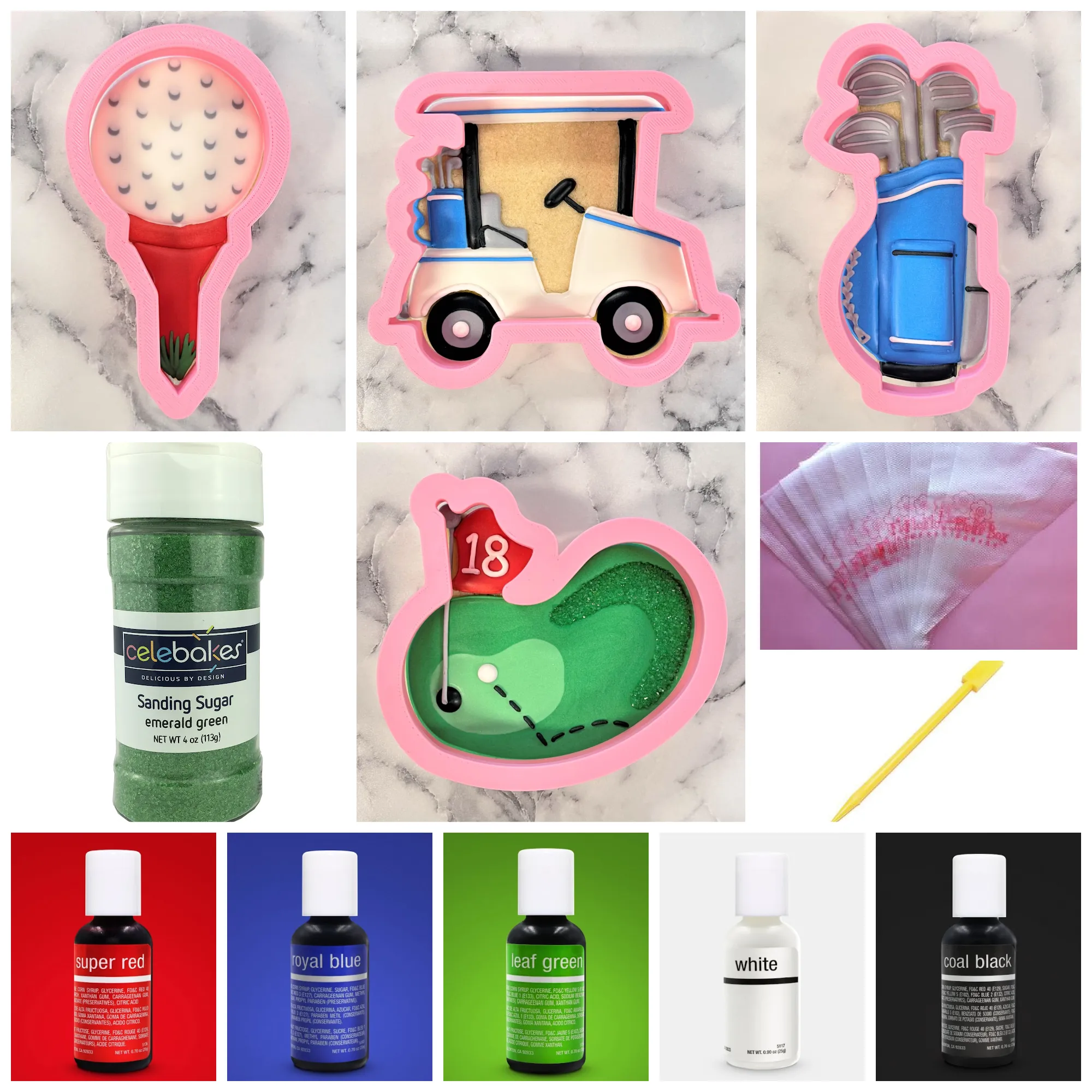 Golf Cookie Cutter Decorating Kit