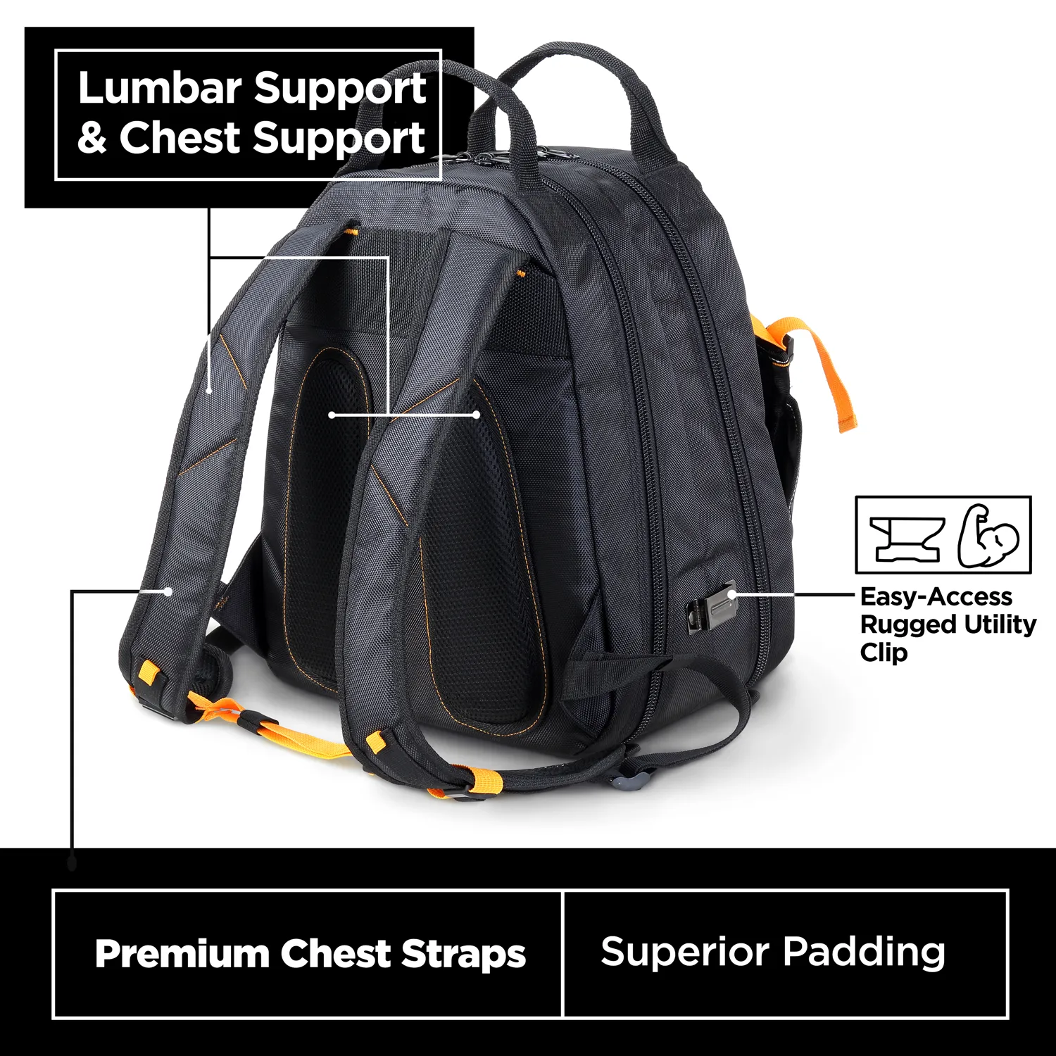 Heavy-Duty Tool Backpack (48 Pocket)