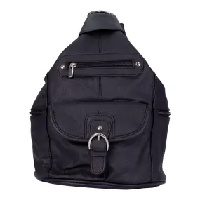 Hot Leathers 6 Pocket Leather Backpack Purse
