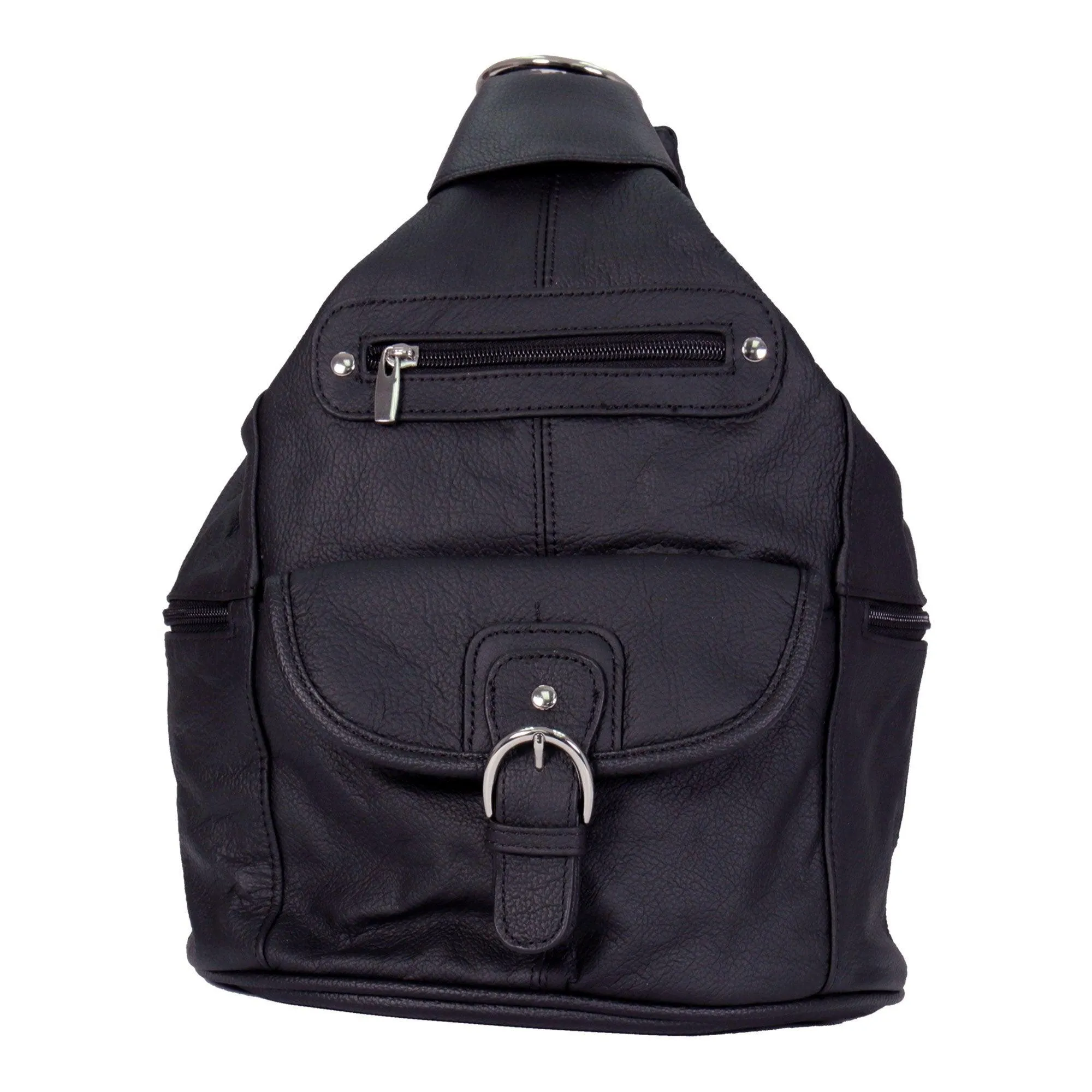 Hot Leathers 6 Pocket Leather Backpack Purse