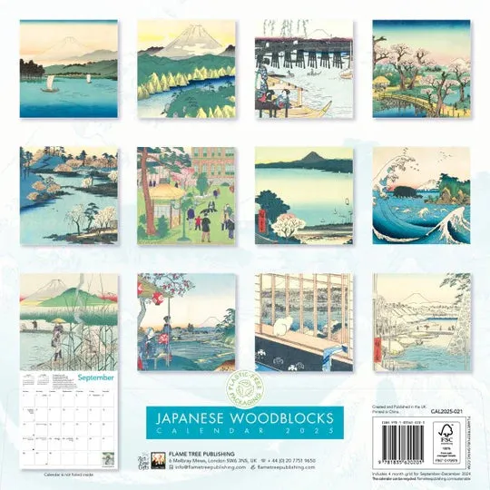 Japanese Woodblock calendar 2025