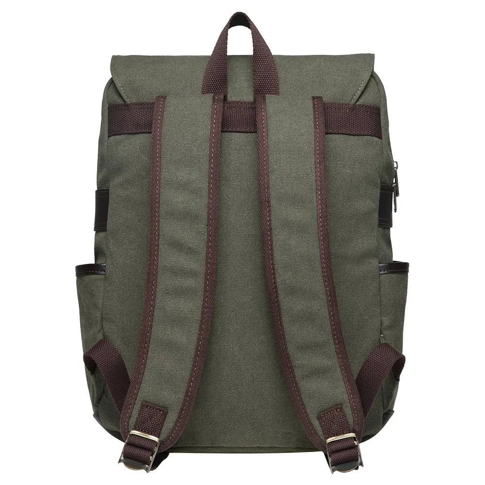 KAUKKO Casual Daypacks Multipurpose Backpacks, Outdoor Backpack, Travel Rucksack, Laptop Backpack Fits 15" (16-ARMYGREEN)