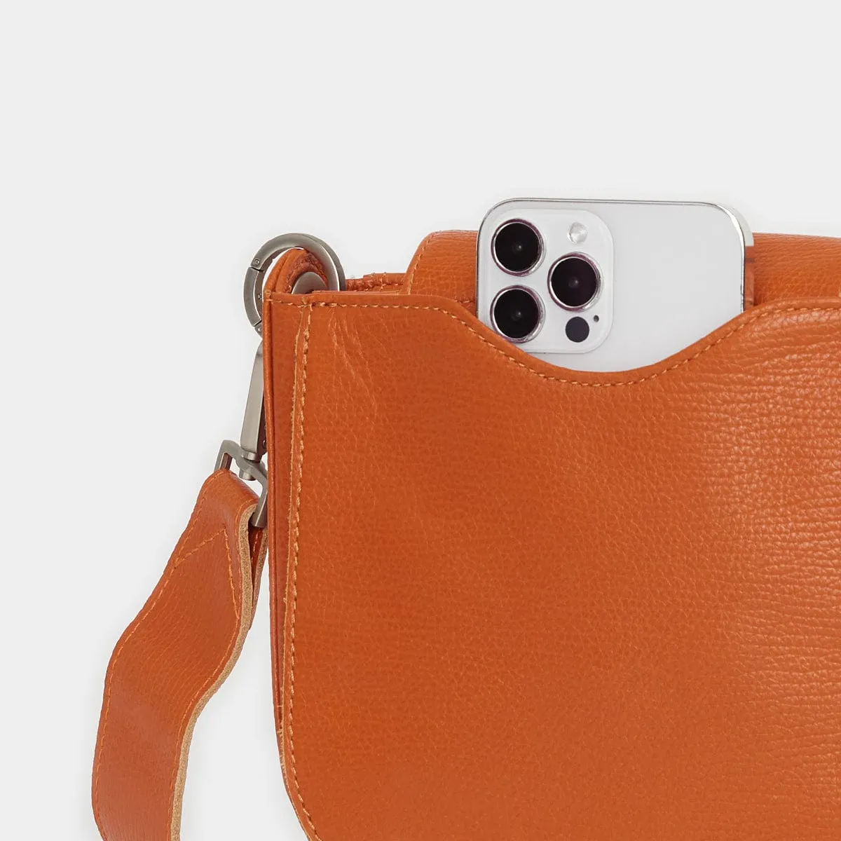 KAYCE SADDLE MED - Candlelight Orange/Brushed Silver