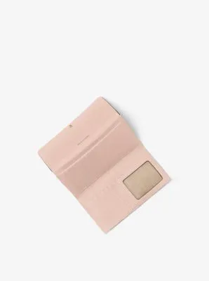 Large Pebbled Leather Tri-Fold Wallet