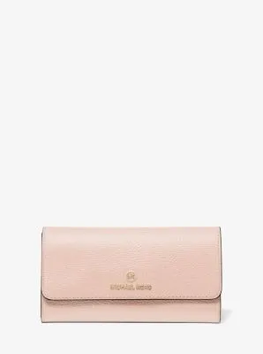 Large Pebbled Leather Tri-Fold Wallet