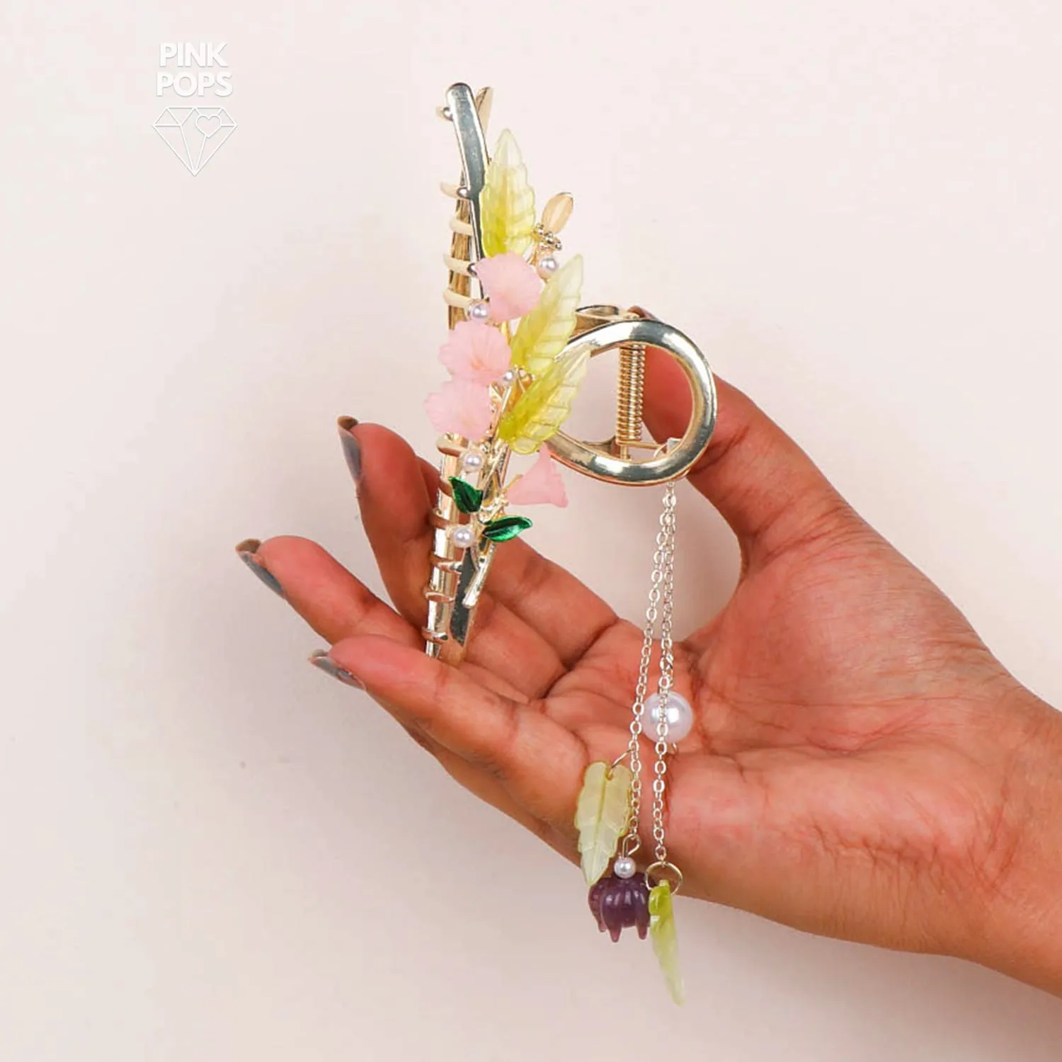 Leafy Floral Hair Claw