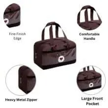 Lunch Carry Bag for Office & Picnic - Deer Design Tiffin Organizer Tote for Men, Women, Kids (Brown, 30x19x14 cm)