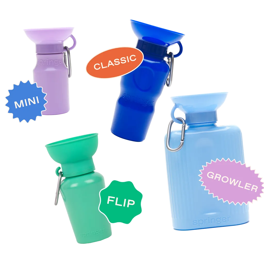 Mini Dog Travel Bottle 15oz - Poppy