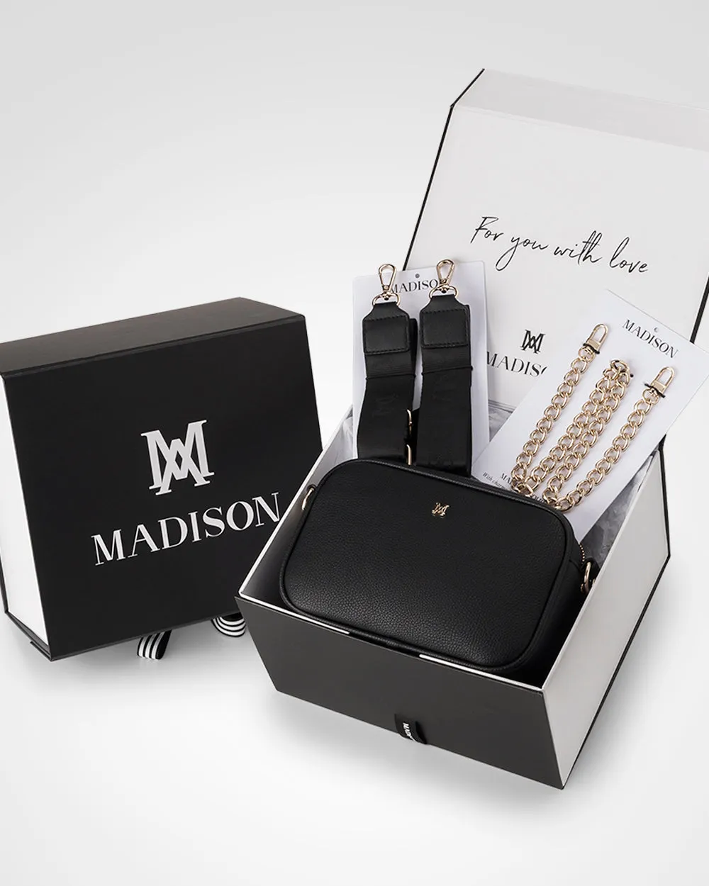 Monica "Wear it 3 Ways" Giftbox - Chain, Monogram & Matching Bag Strap