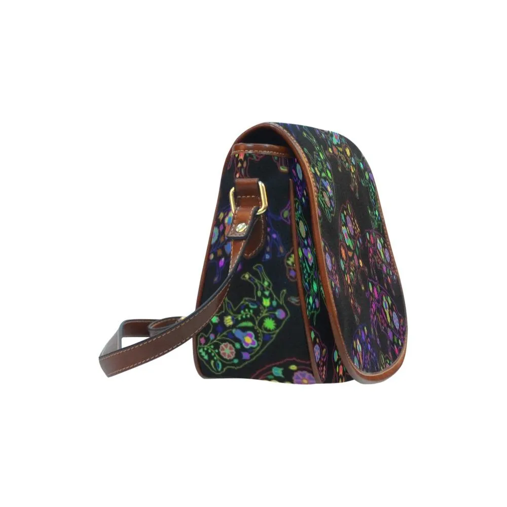 Neon Floral Buffalos Saddle Bag/Small