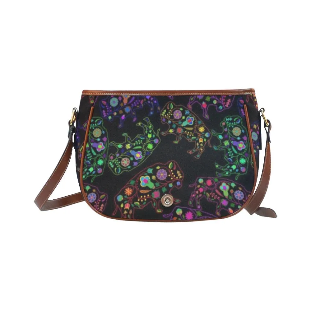 Neon Floral Buffalos Saddle Bag/Small