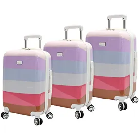 Nicole Miller Luggage Rainbow Collection - 3 Piece Hardside