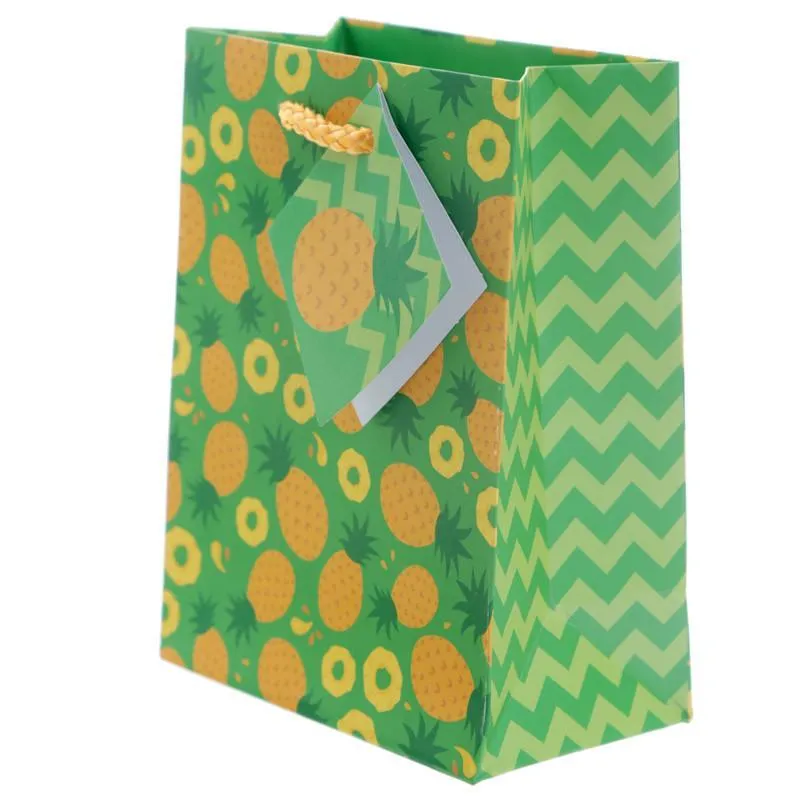 Pack of 6 - Funky Pineapple & Watermelon Party Gift Bags 14 x 6 x 11cm (Pk6)