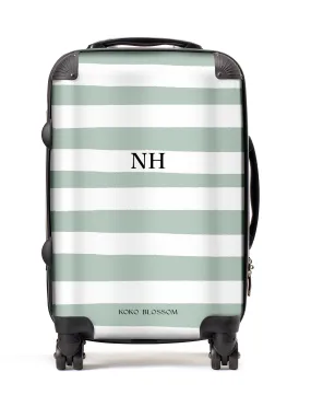 Personalised Suitcase | Sorrento Stripe in Sage