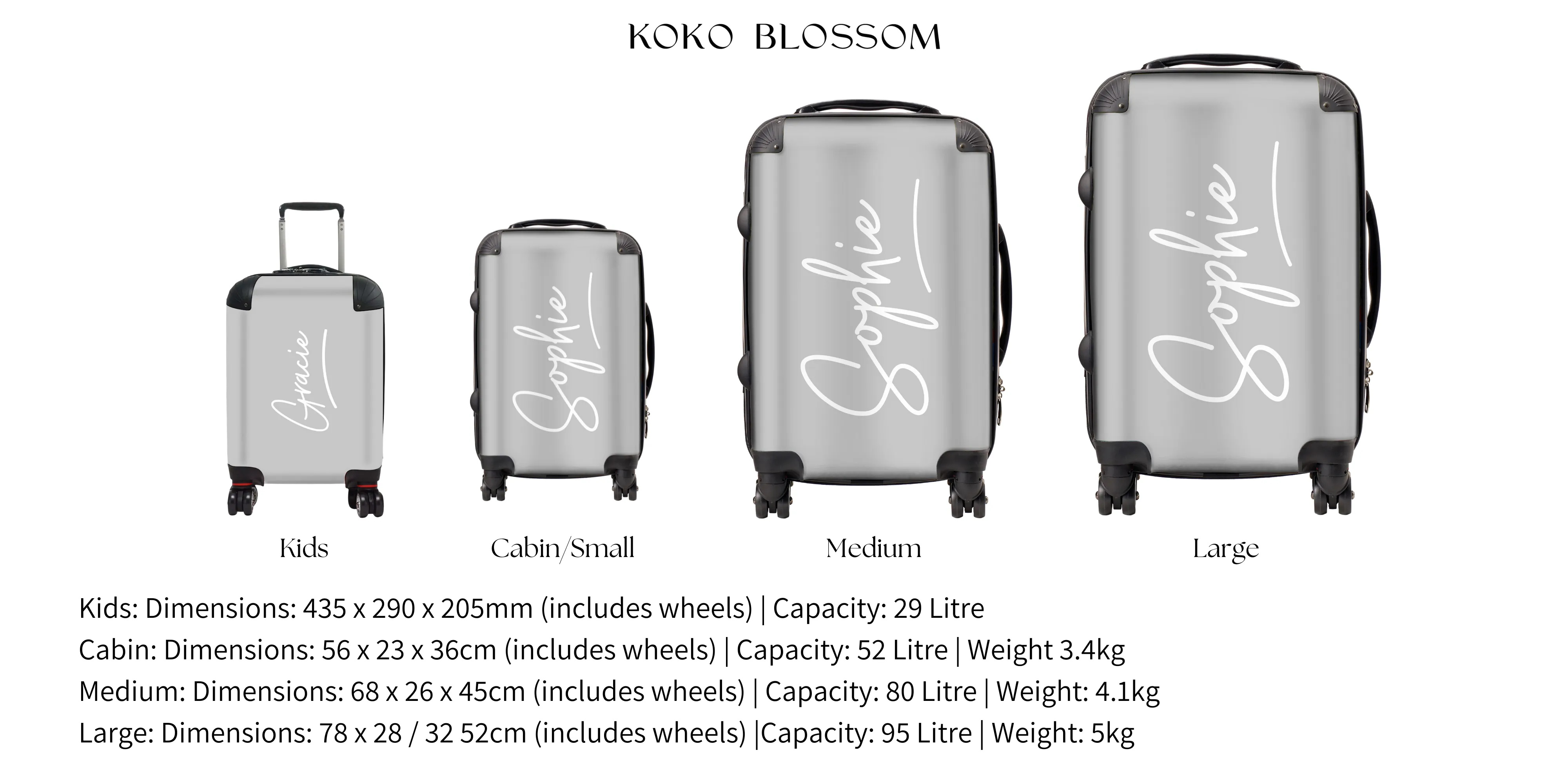 Personalised Suitcase | White Marble with Caramel Monogram