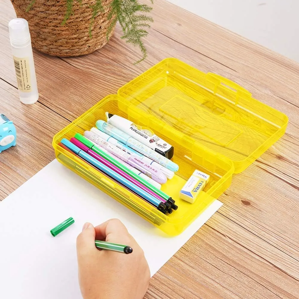 Plastic Pencil Box - Assorted Colors