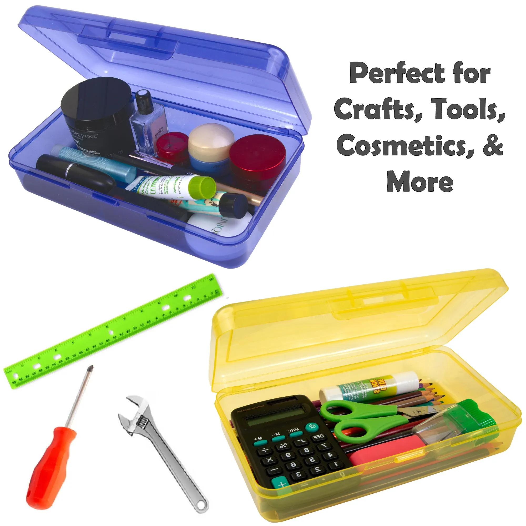 Plastic Pencil Box - Assorted Colors