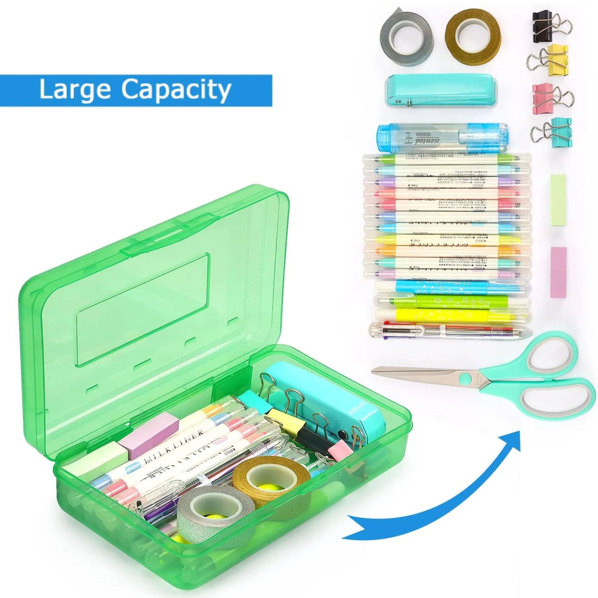 Plastic Pencil Box - Assorted Colors